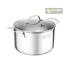 Bộ Nồi Inox Cao Cấp 3 Lớp Đáy Liền Trimax EL-3741 Size 16, 20, 24cm