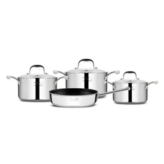 Bộ Nồi Inox Cao Cấp 3 Lớp Đáy Liền Trimax Xs El-3744 Size 18, 20, 24, Chảo 26cm