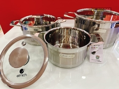 Bộ Nồi Inox Liền Khối Elmich Hera El 8266 Size 16, 18, 22cm