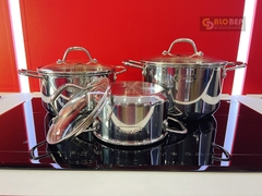 Bộ Nồi Inox Liền Khối Elmich Trimax Cz El-3833 Size 16, 20, 22cm
