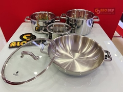 Bộ Nồi Inox Liền Khối Elmich Trimax Eco El-8002 Size 16, 20, 22, Lẩu Xào 28Cm