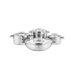 Bộ Nồi Inox Liền Khối Elmich Trimax Eco El-8002 Size 16, 20, 22, Lẩu Xào 28Cm