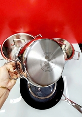 Bộ nồi Inox liền khối Elmich Trimax Classic EL2110OL size 18,20,24, chảo 26cm