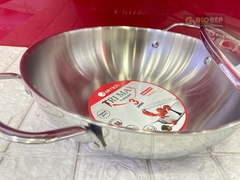Chảo Xào Inox Cao Cấp 3 Lớp Đáy Liền Elmich Trimax El-3798 Size 30cm