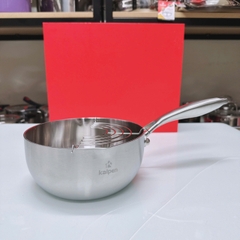 Chảo Inox 304 liền khối miệng rót Kalpen Lager Lg18,20,24,26,28