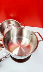 Bộ nồi inox liền khối Trimax XR EDA-1023 size 20,24cm, chảo 26cm