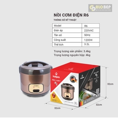 Nồi Cơm Điện Cao Cấp Kalpen R6, 3.2L