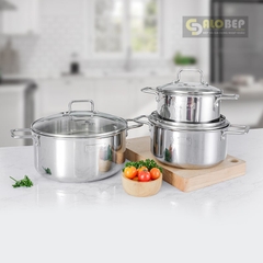 Nồi Inox Liền Khối Elmich Trimax Xr El-3843 Size 16, 20, 24cm