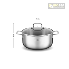 Nồi Inox Liền Khối Elmich Trimax Xr El-3843 Size 16, 20, 24cm