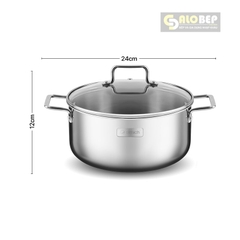 Nồi Inox Liền Khối Elmich Trimax Xr El-3843 Size 16, 20, 24cm