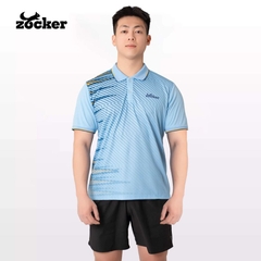 Áo Polo Thi Đấu Pickleball Zocker Xanh Da Trời