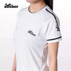 Áo Thi Đấu Pickleball Zocker JAC01 Nữ - Màu Trắng