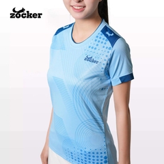 Áo Thi Đấu Pickleball Zocker F01 Nữ - Màu Xanh