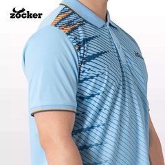 Áo Polo Thi Đấu Pickleball Zocker Xanh Da Trời