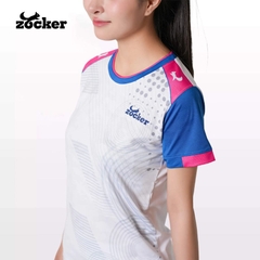 Áo Thi Đấu Pickleball Zocker JAC02 Nữ - Màu Trắng