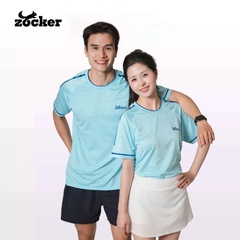 Áo Thi Đấu Pickleball Zocker JAC01 Nữ - Xanh Thiên Thanh