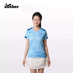 Áo Thi Đấu Pickleball Zocker F01 Nữ - Màu Xanh