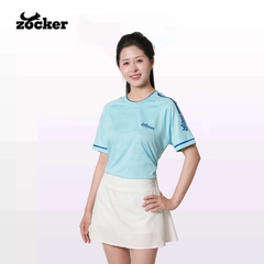 Áo Thi Đấu Pickleball Zocker JAC01 Nữ - Xanh Thiên Thanh
