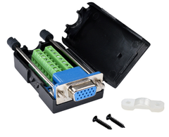 Cổng DB15 đầu cái 16 chân nối dây bắt vít domino có vỏ