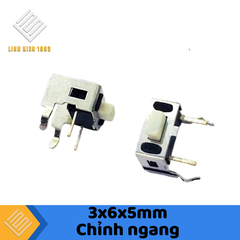 Nút Nhấn 4.5x4.5x8mm 3 Chân xuyên lỗ Chỉnh Ngang