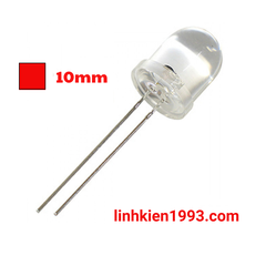 Led trong suốt màu đỏ 10mm (Red Transparent loại tốt)