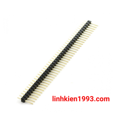 Hàng rào đực đơn 2.54mm 40 chân 1 hàng cao 11.2mm mạ vàng