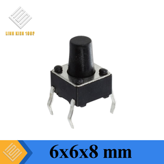 Nút Nhấn 6x6x8mm 4 Chân Xuyên Lỗ