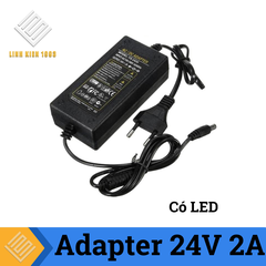 Nguồn Adapter 24V 2A Đầu DC 5.5x2.1mm Có LED