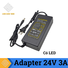 Nguồn Adapter 24V 3A Đầu DC 5.5x2.1mm Có LED