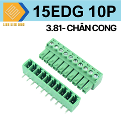 Terminal 15EDG - 10P 3.81mm chân cong