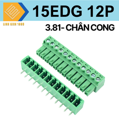 Terminal 15EDG - 12P 3.81mm  chân cong