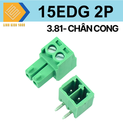 Terminal 15EDG - 2P 3.81mm chân cong