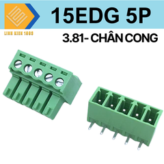 Terminal 15EDG - 5P 3.81mm chân cong