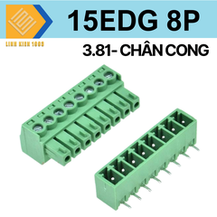 Terminal 15EDG - 8P 3.81mm chân cong