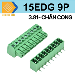 Terminal 15EDG - 9P 3.81mm chân cong