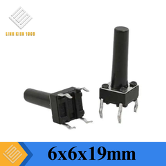 Nút Nhấn 6x6x19mm 4 Chân Xuyên Lỗ