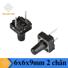 Nút Nhấn 6 x 6 x9mm 2 Chân Xuyên Lỗ
