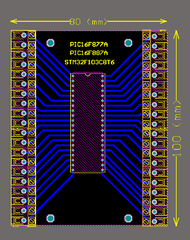 Đế ra chân PIC16F877A PIC16F887A