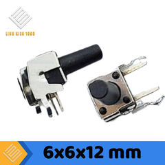 Nút Nhấn 6 x 6 x 12mm 4 Chân Xuyên Lỗ Chỉnh Ngang