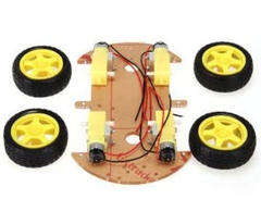 Khung Xe 4 Bánh 4 Động Cơ Kèm Đế Pin