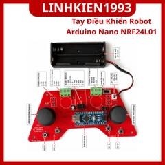 Tay Điều Khiển Robot Arduino Nano NRF24L01 2 Joystick Không Dây DIY STEM - Board Điều Khiển Robot RC 2.4GHz