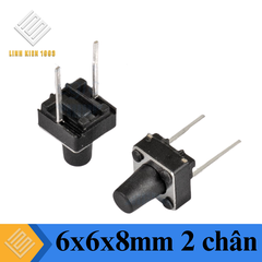 Nút Nhấn 6 x 6 x8mm 2 Chân Xuyên Lỗ
