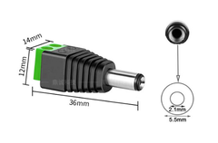 JACK đực  DC 5.5X2.1mm ra domino bắt ốc ( loại tốt )