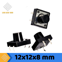 Nút Nhấn 12 x 12 x 8mm 4 Chân Xuyên Lỗ