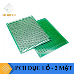 Mạch PCB đục lỗ 2 lớp màu xanh 15cm x 20cm ( loại tốt )