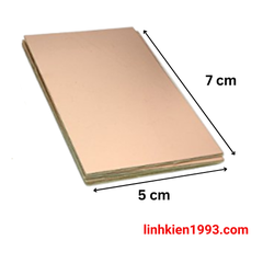 Board Đồng FR4 1.5MM 1 Mặt (Phíp Thủy Tinh 5x7cm)