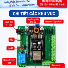 Mạch Mở Rộng ESP32-S3-N16R8, Board ESP32 S3 GPIO, Analog, Digital, Relay, UART, I2C
