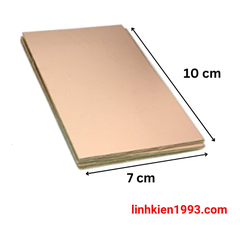 Board Đồng FR4 1.5MM 1 Mặt (Phíp Thủy Tinh 7x10cm)