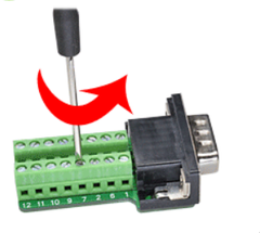 Cổng DB15 đầu đực 16 chân nối dây bắt vít domino có vỏ