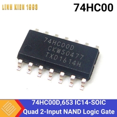 74HC00D,653 IC14-SOIC  Quad 2-Input NAND Logic Gate